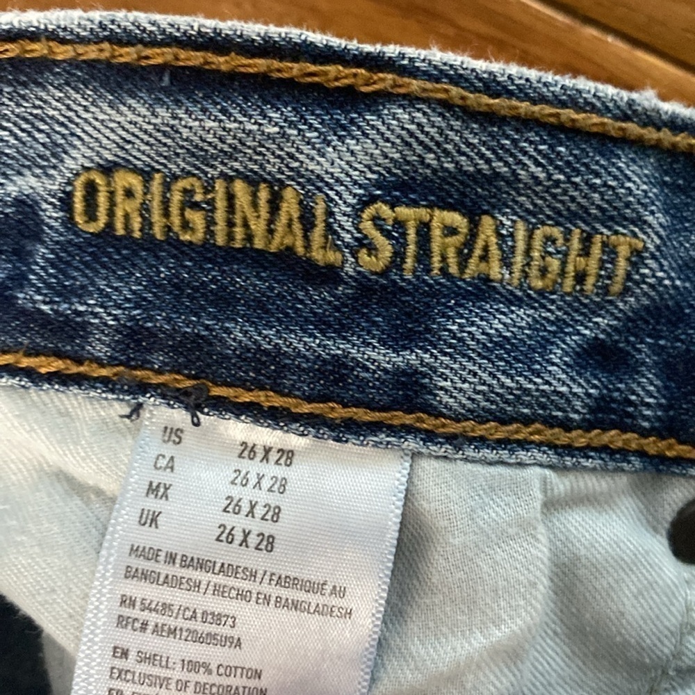 American Eagle Made to Last Original Straight Jeans Size 26x28 - Picture 8 of 9